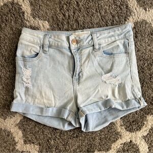 PacSun Super Stretch shortie Denim Short Size 25 Light faded blue